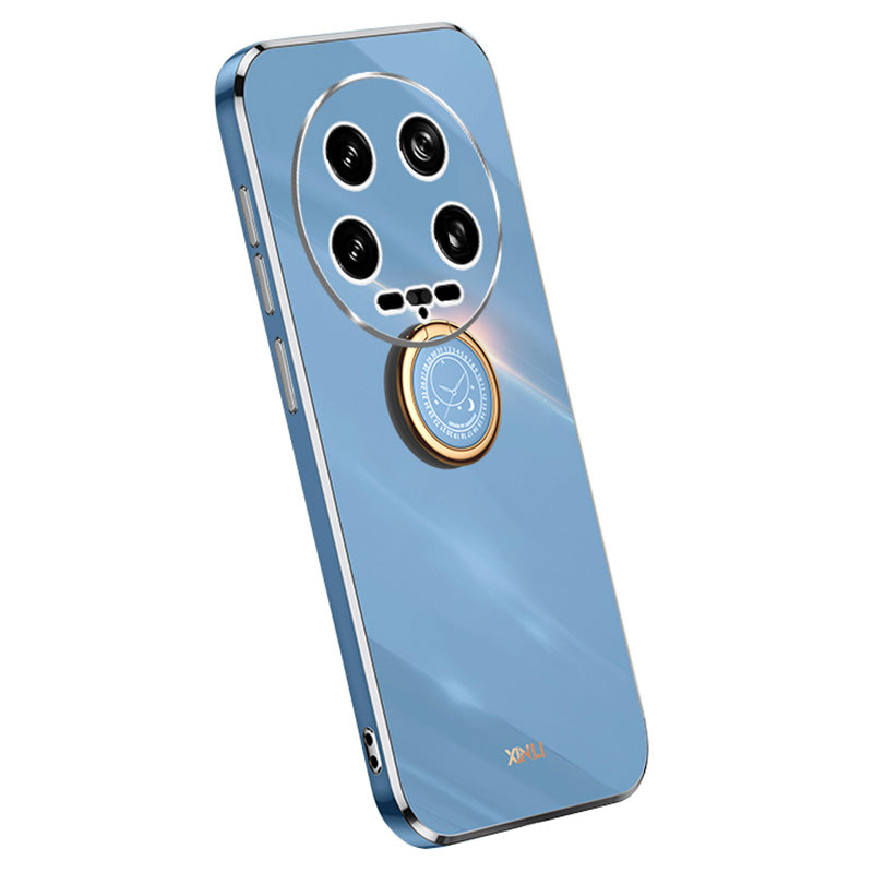 XINLI For Xiaomi 14 Ultra TPU Case Electroplating Phone Cover with Ring Holder Kickstand XINLI For Xiaomi 14 Ultra TPU Case Electroplating Phone Cover with Ring Holder Kickstand